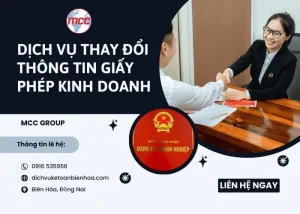 Dịch vụ thay đổi thông tin giấy phép kinh doanh