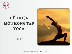 Điều kiện mở phòng tập yoga - Mcc Group