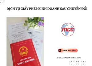 Dịch vụ giấy phép kinh doanh sau chuyển đổi