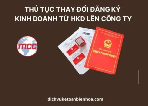 Thủ tục thay đổi đăng ký kinh doanh từ hộ kinh doanh lên công ty